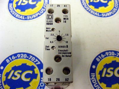 <B>Square D - </B>9050-MER-10 Timing Relay Series B